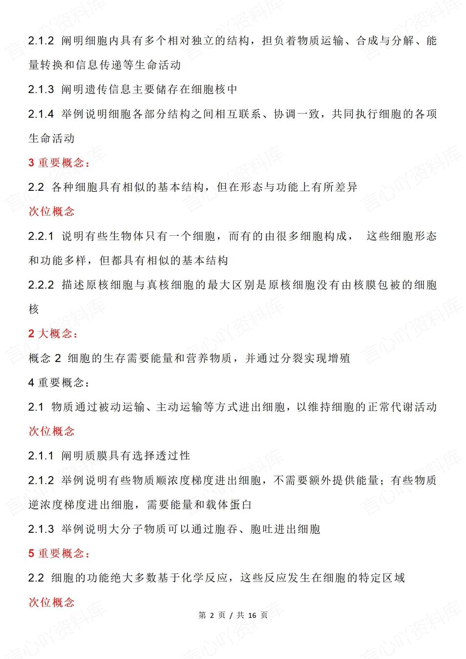 高中生物 | 全五册教材梳理重要概念汇总结插图高中生物1