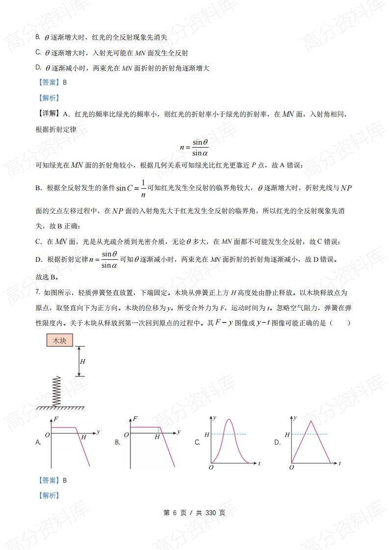 高中物理 | 高考真题试卷试题汇编详解插图高中物理5