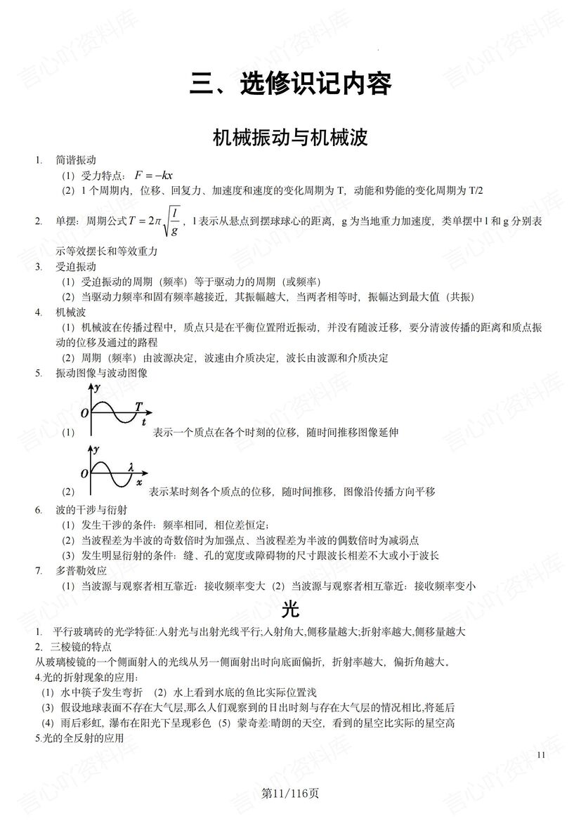 高中物理 | 考前复习公式定理知识清单汇总插图高中物理4