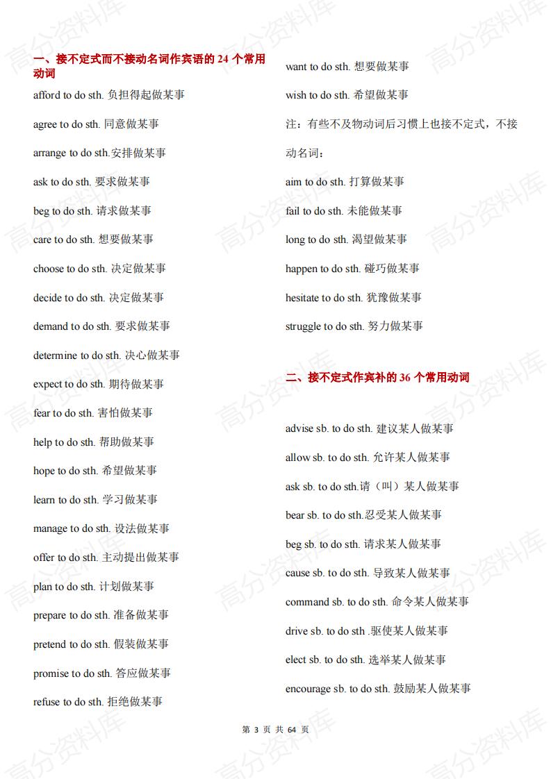 高中英语 | 重难词汇短语句型结构熟词生义汇总插图高中英语2