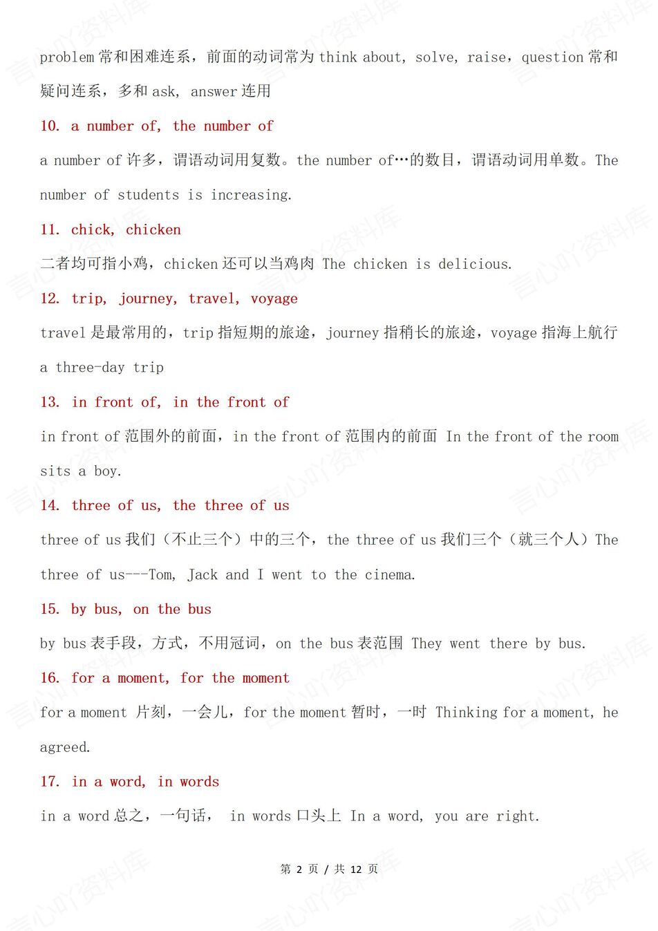 高中英语 | 英语词汇专项100组易错混词汇插图高中英语1