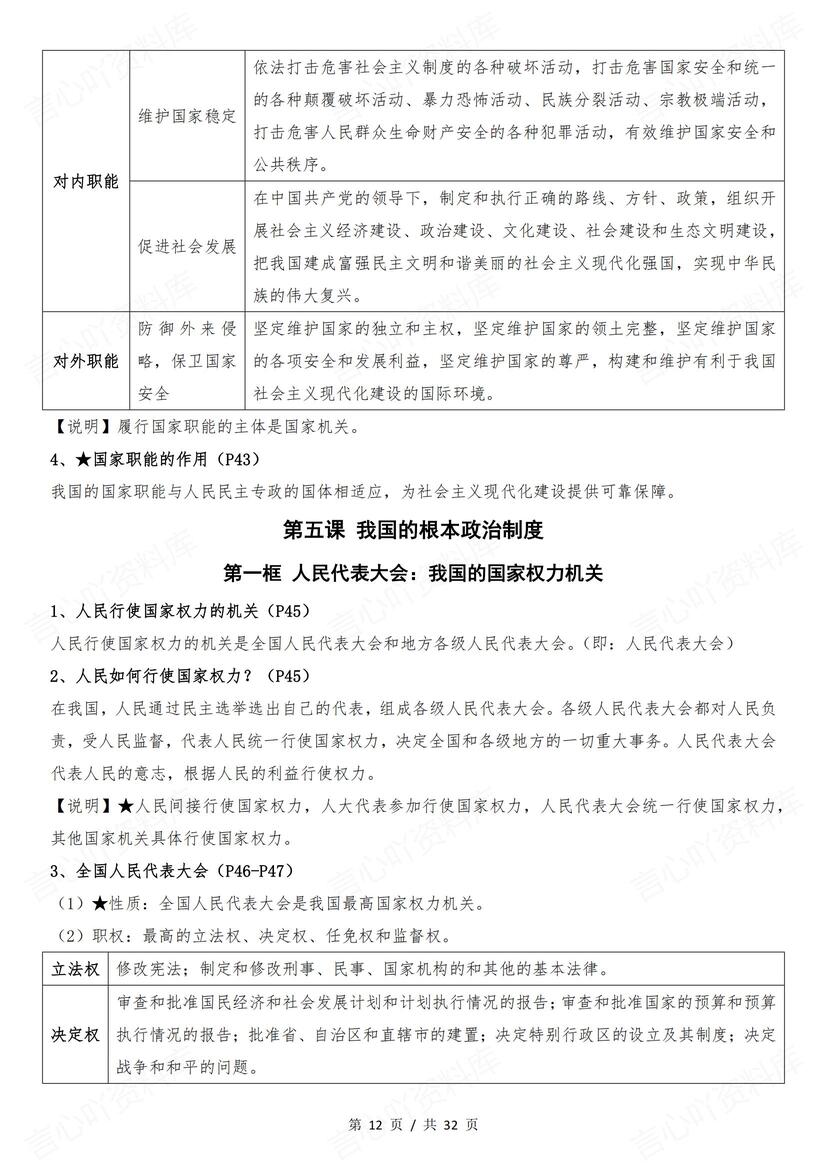 高中政治 | 必修三政治与法治知识点总结插图高中政治5
