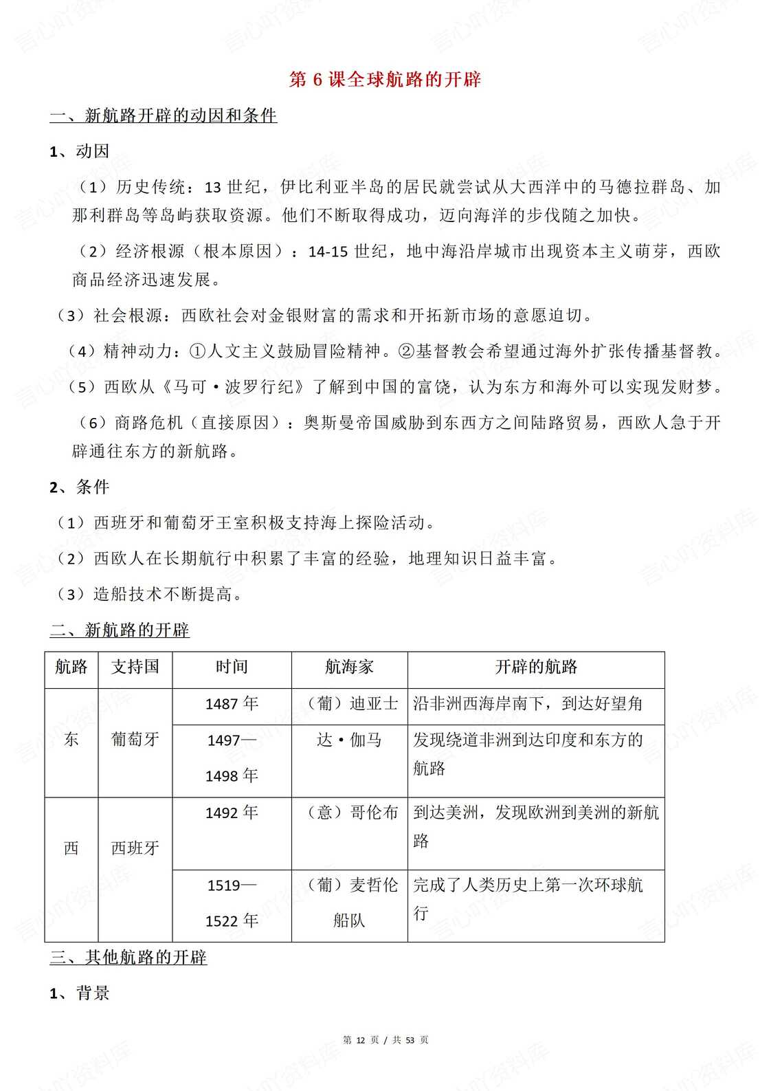 高中历史 | 中外历史纲要下高频考点集锦插图高中历史3