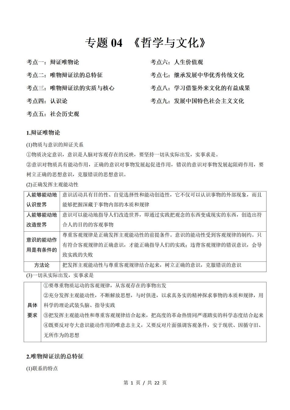 高中政治-学业水平合格考总复习知识梳理考点总结学业测试学考会考选考插图高中专题专项1
