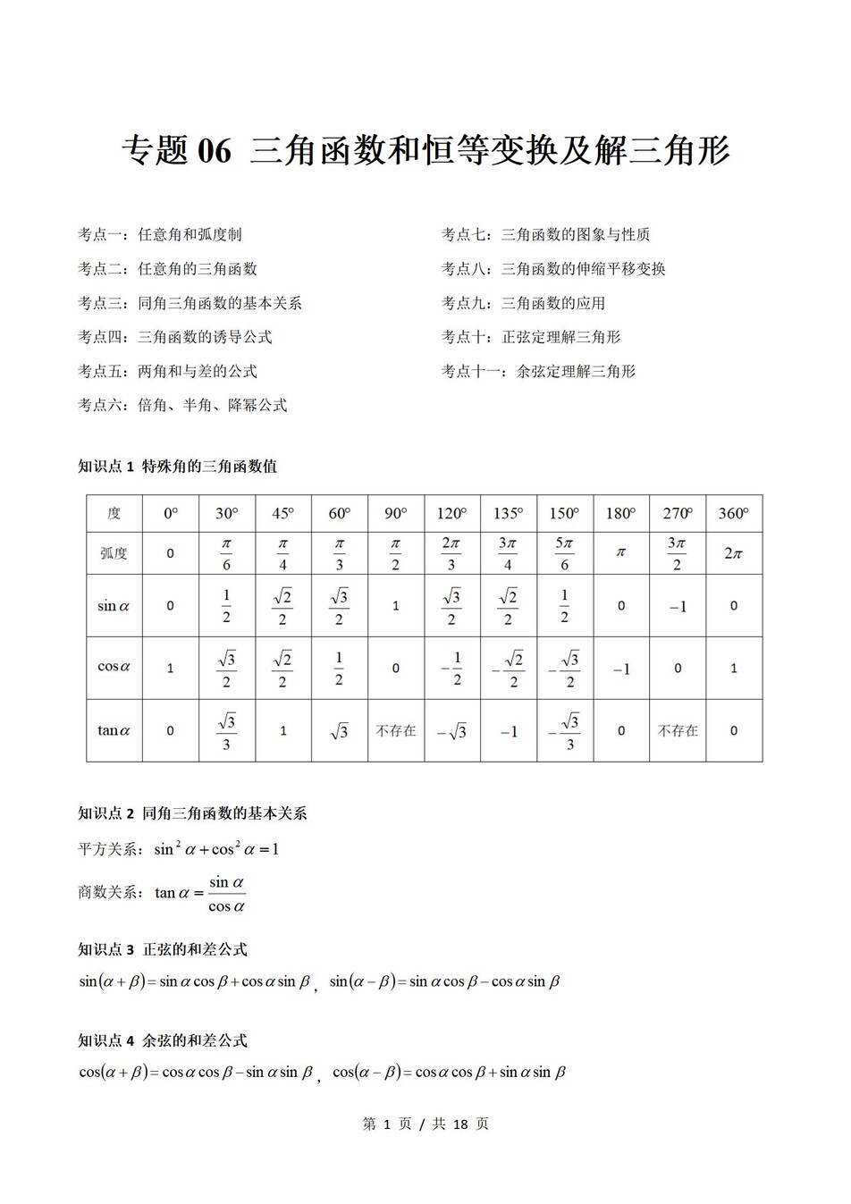 高中数学-学业水平合格考总复习知识梳理考点总结学业测试学考会考选考插图高中专题专项1