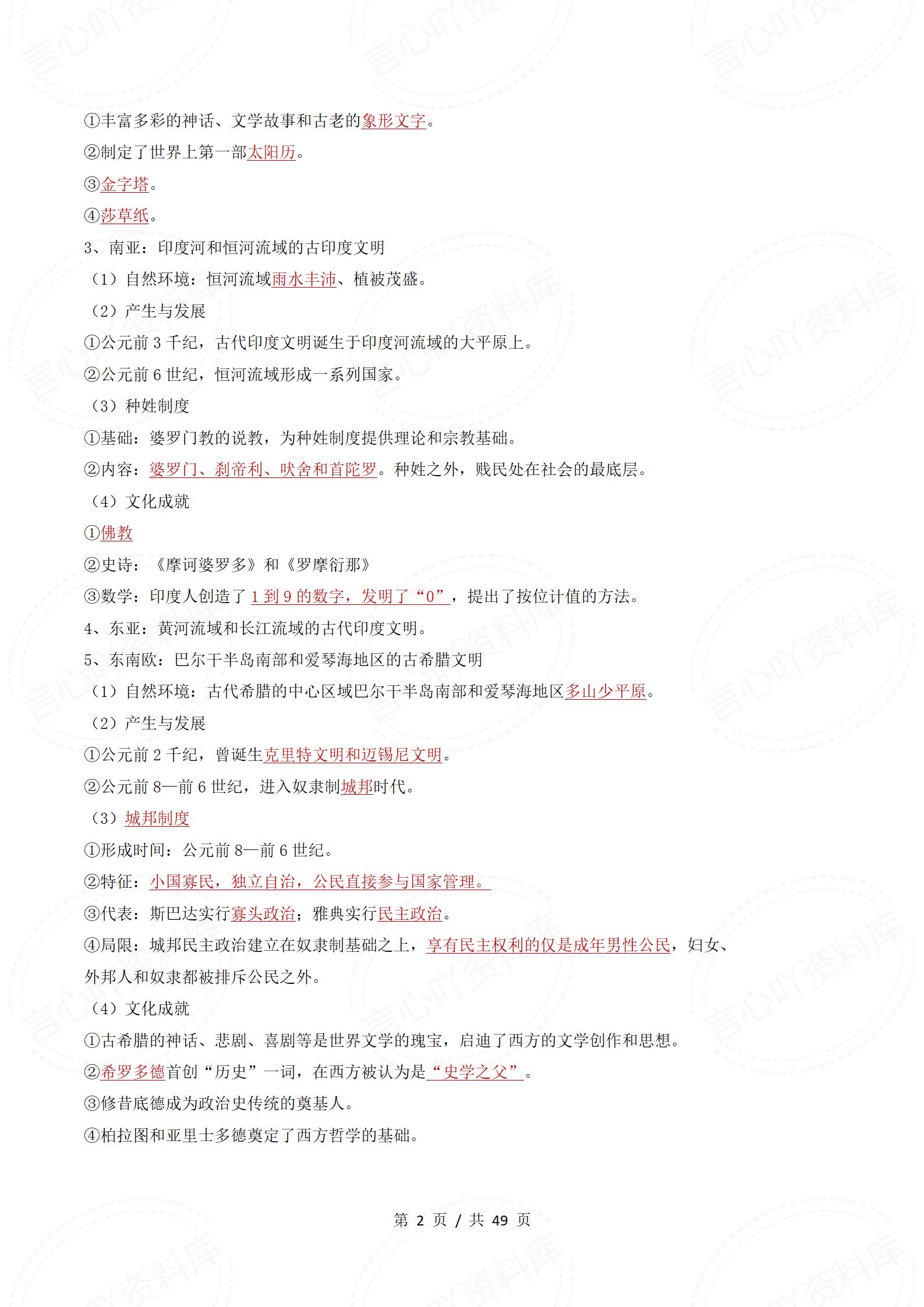 高中历史-学业水平合格考总复习知识梳理考点总结学业测试学考会考选考插图高中专题专项2