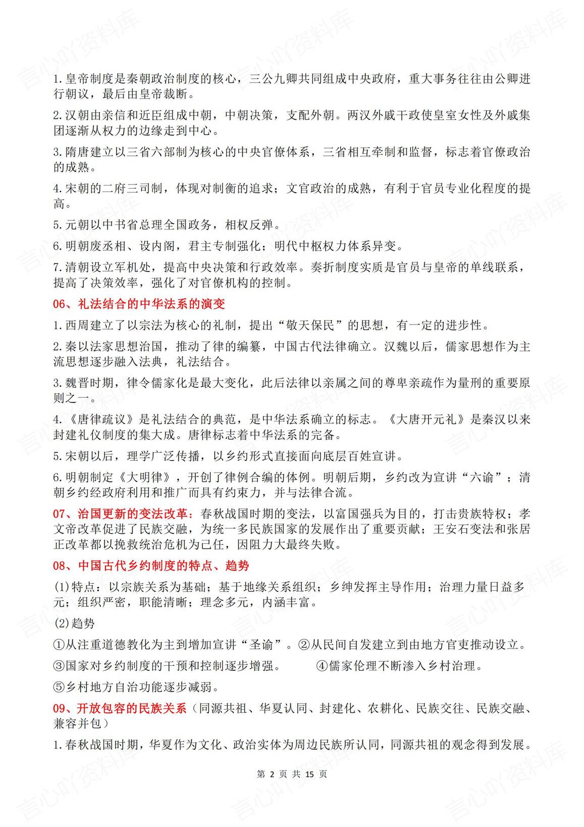 高中历史 | 60个高考复习考点精简汇编插图高中历史1