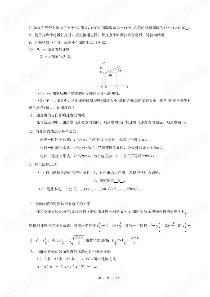 高中物理 | 高考一轮复习精简版知识梳理插图高中物理1