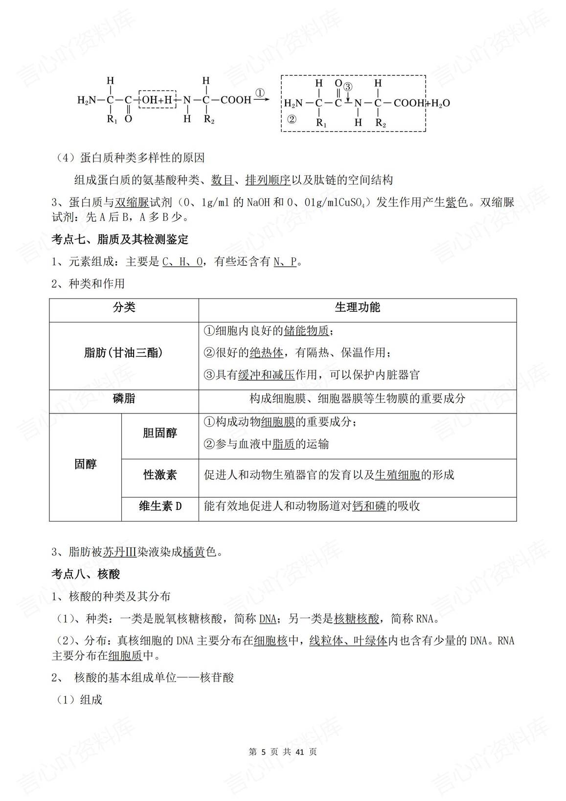 高中生物 | 学业水平合格会考知识考点总结插图高中生物4