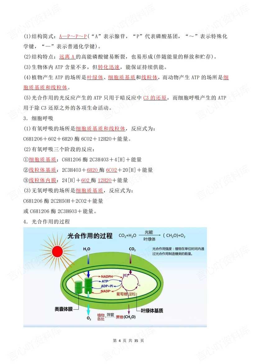 高中生物 | 12专题五册精编知识背默清单插图高中生物3