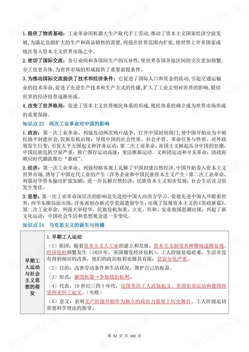 高中历史 | 世界史知识清单背默高考复习插图高中历史4