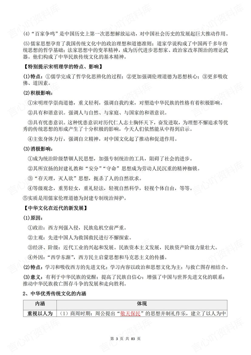 高中历史 | 选必三知识总结背诵默写汇总插图高中历史2