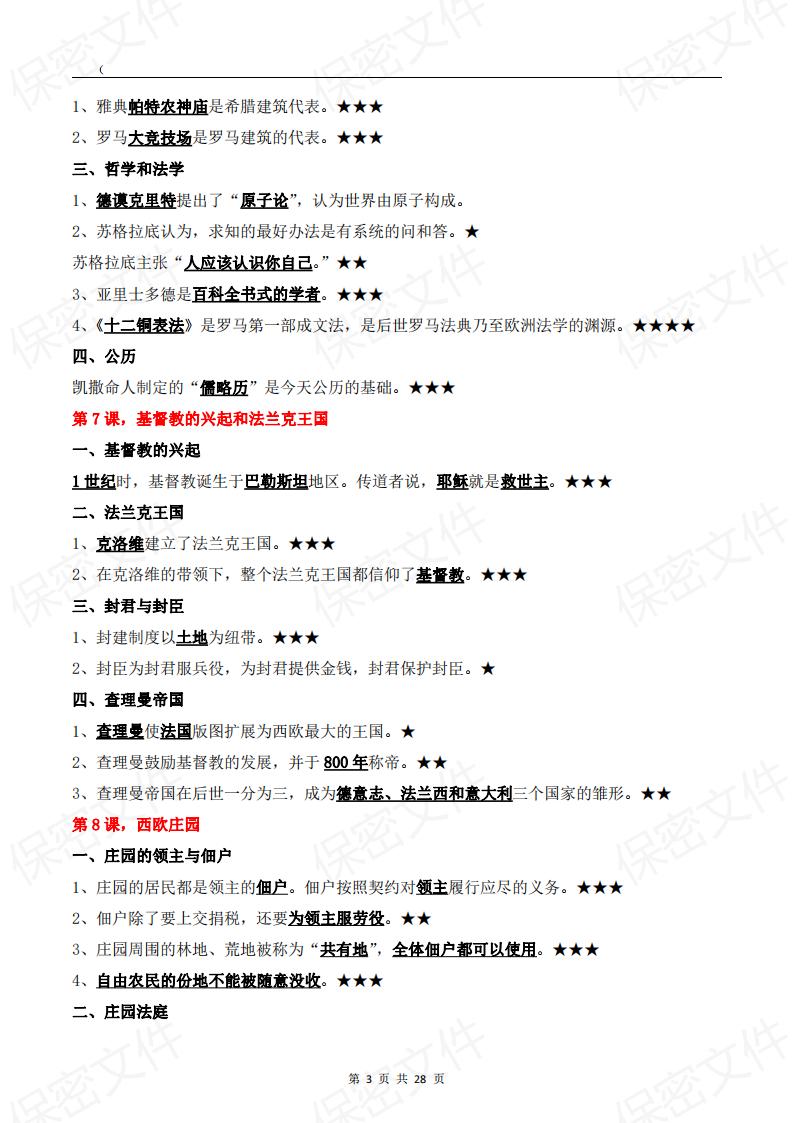 初中历史-9年级初三上下册全册知识点梳理插图初中历史2