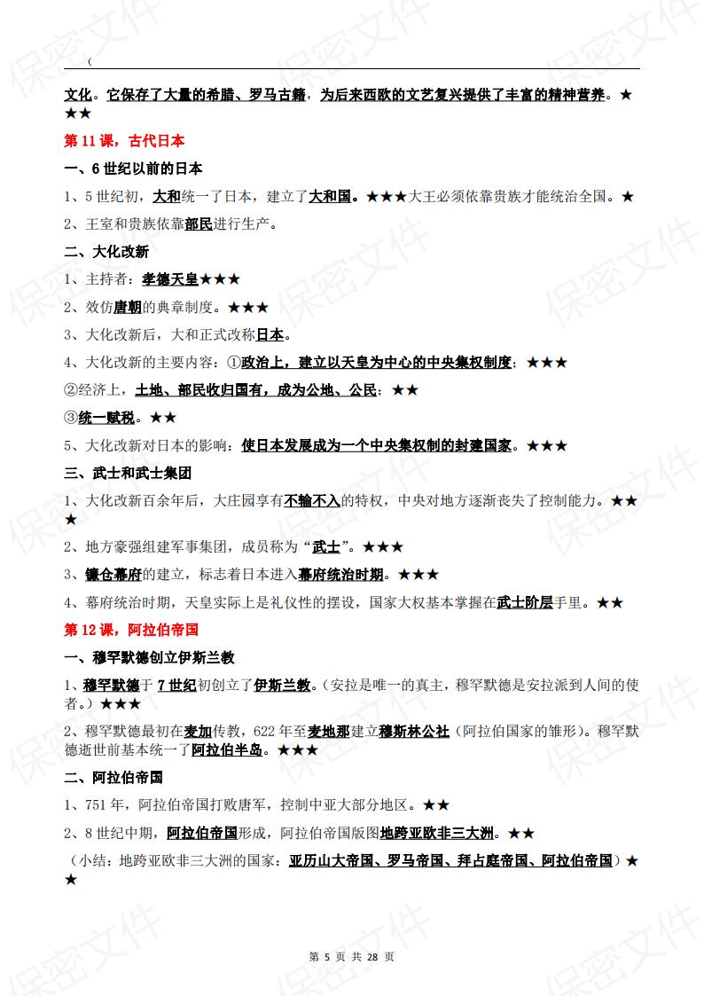 初中历史-9年级初三上下册全册知识点梳理插图初中历史4