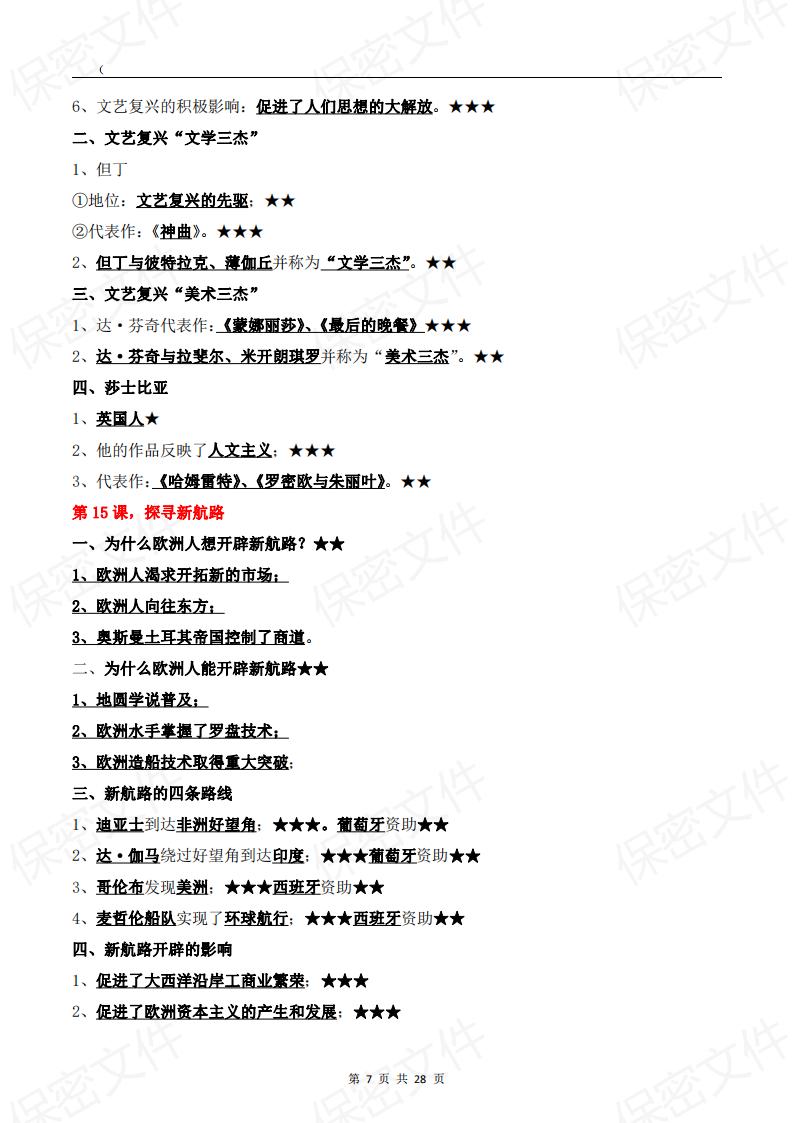 初中历史-9年级初三上下册全册知识点梳理插图初中历史6