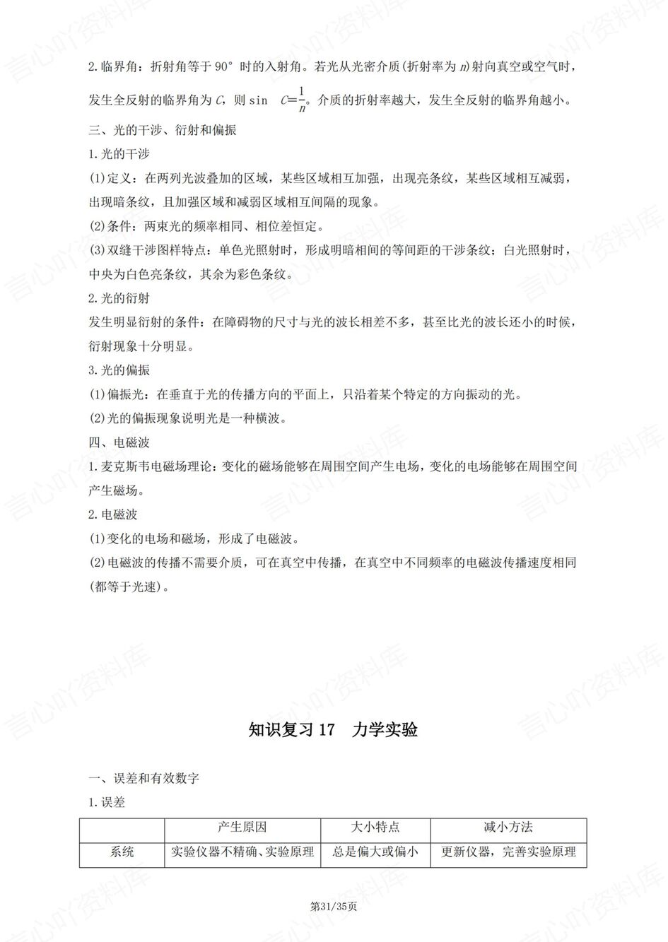 高中物理-高考复习18专题必备知识复习汇总插图高中物理8