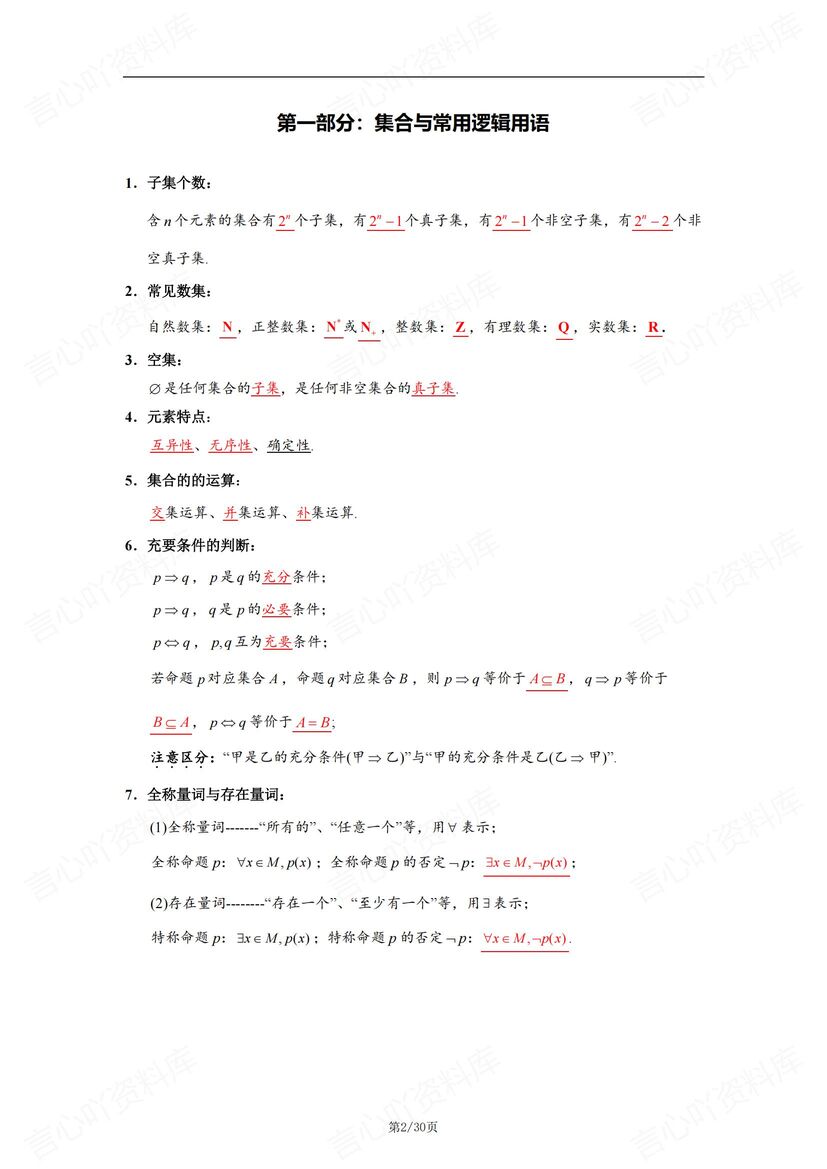 高中数学 | 必修选修易混易错知识汇总总结插图高中数学1