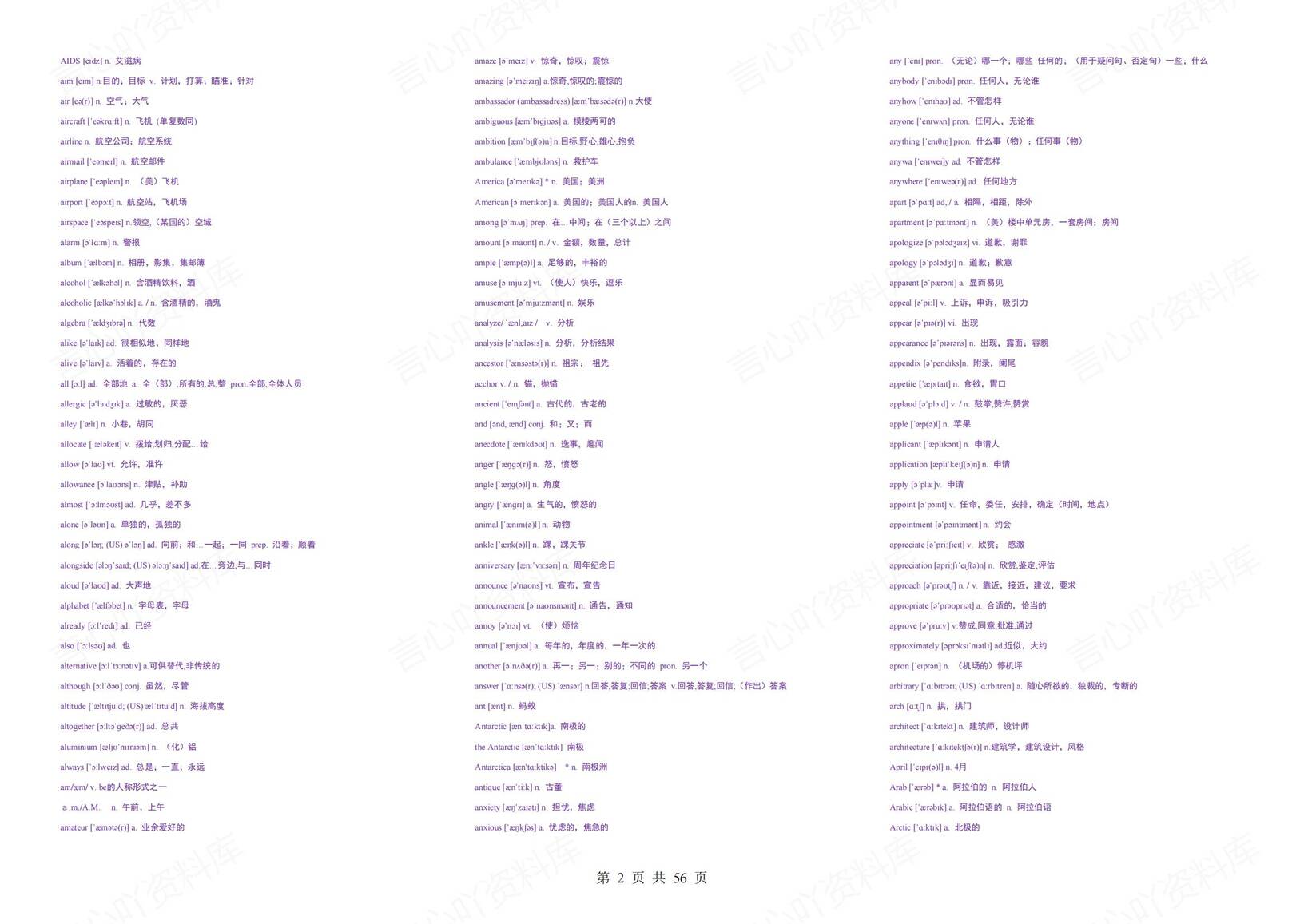 高中英语-3500词(含音标)及英语词组与习惯用语大全插图高中英语1