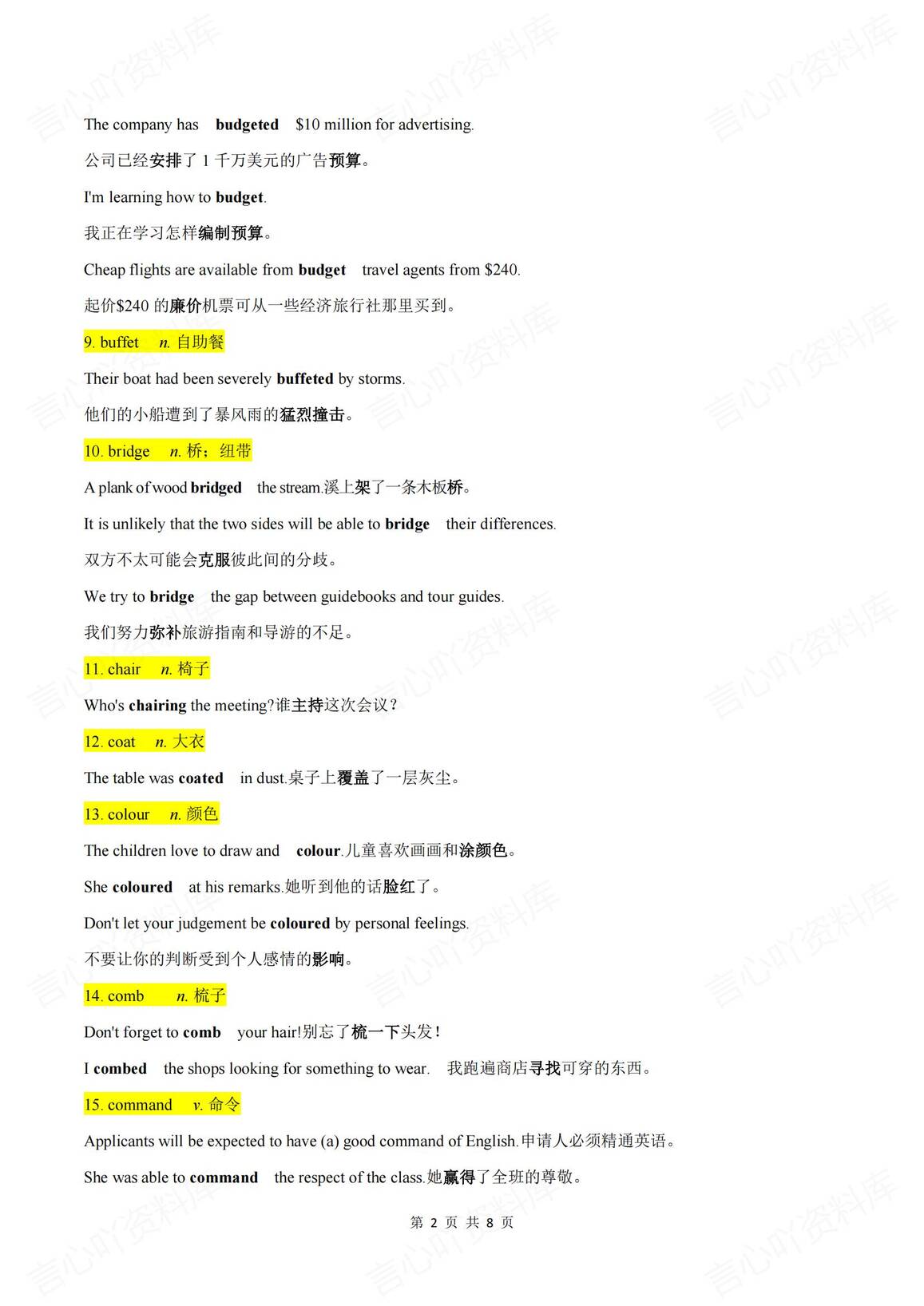高中英语 | 50个熟词生义高考复习背例句插图高中英语1