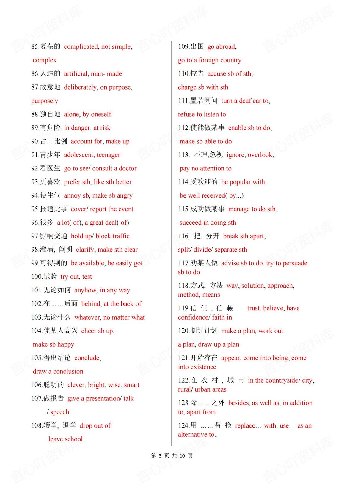 高中英语 | 150个阅读理解同义替换词汇总插图高中英语2