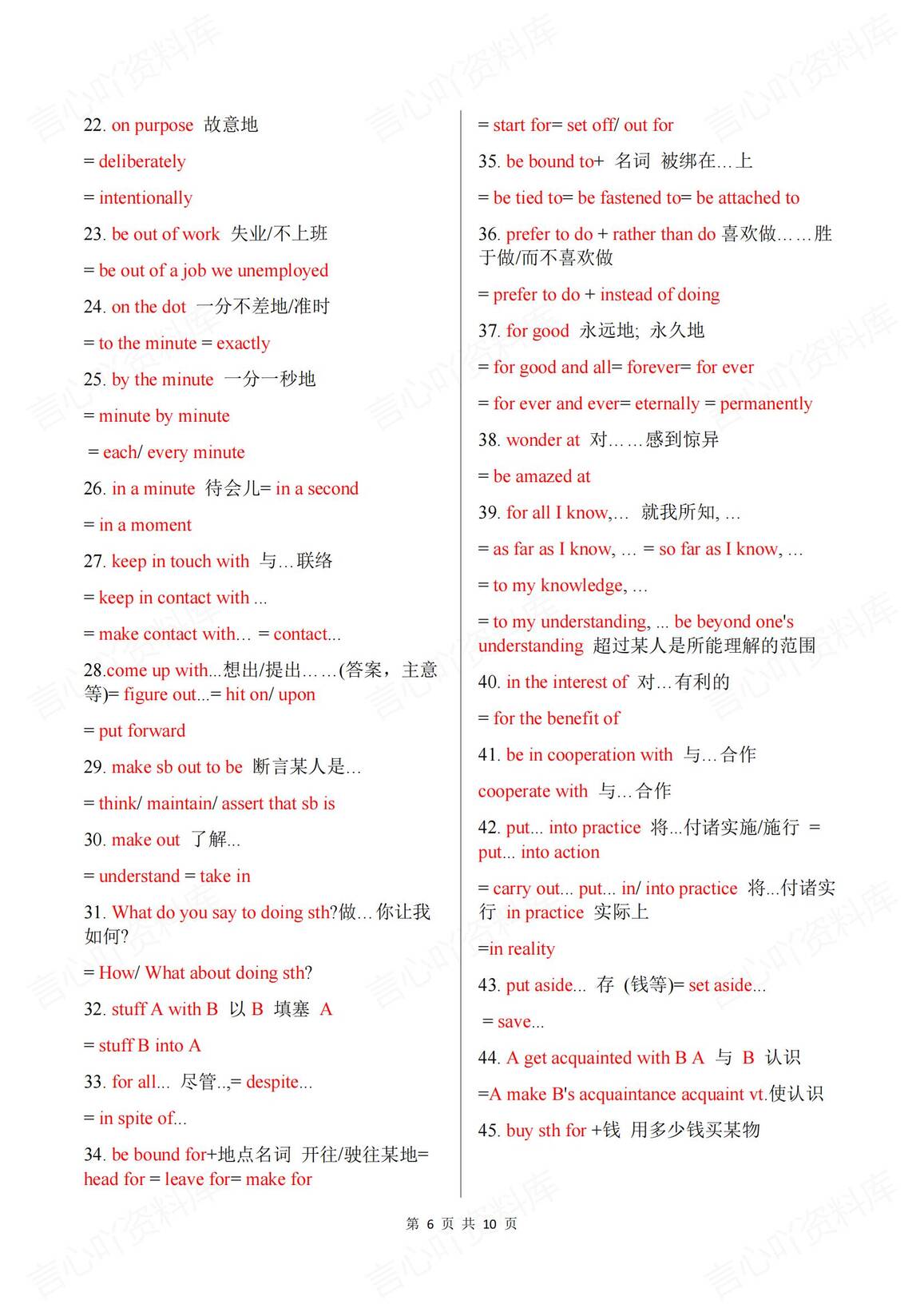 高中英语 | 150个阅读理解同义替换词汇总插图高中英语5