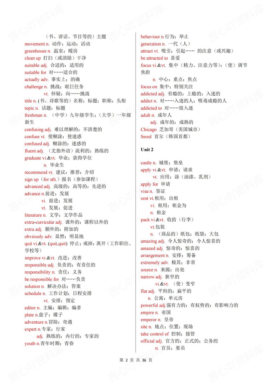 高中英语-人教版新教材7册单词表汇总插图高中英语1
