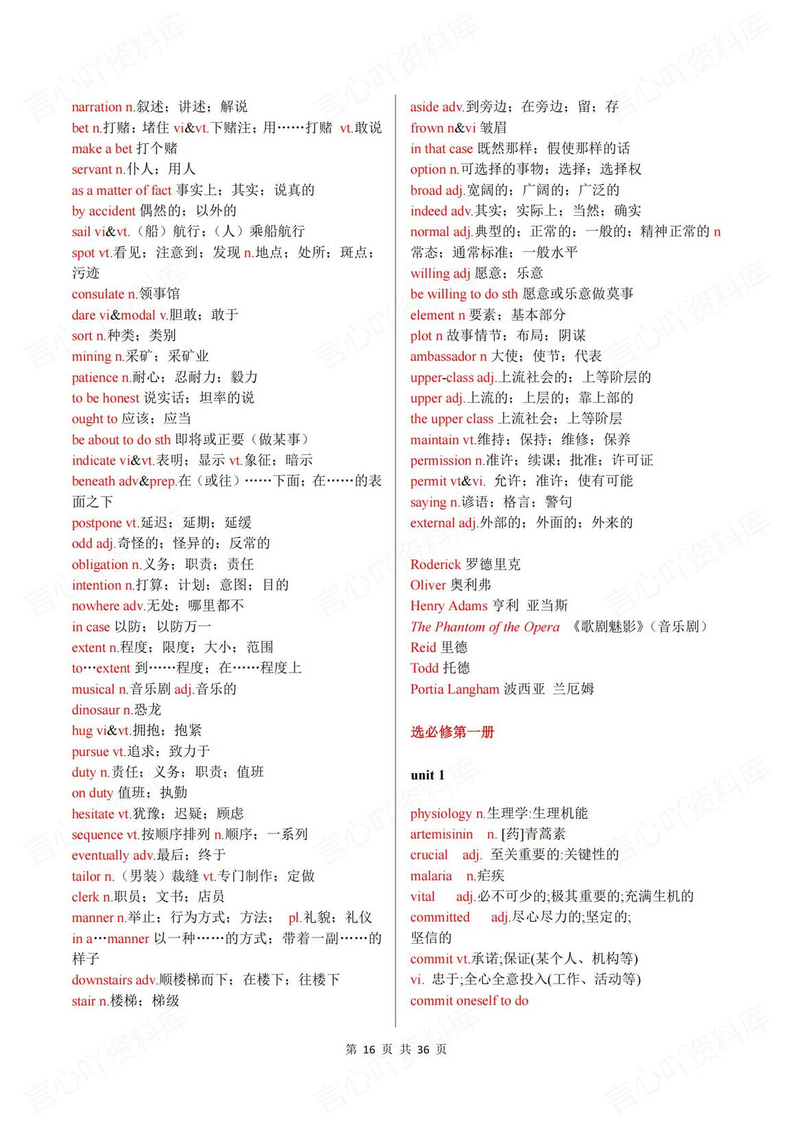 高中英语-人教版新教材7册单词表汇总插图高中英语4