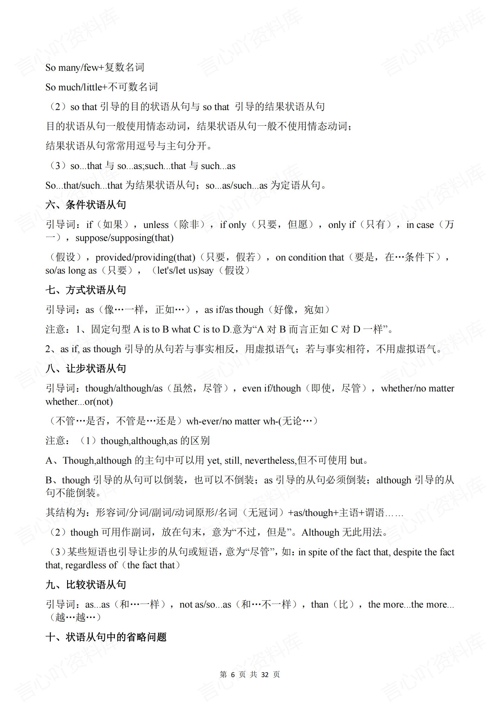 高中英语 | 十大专题语法知识复习梳理汇总插图高中英语3