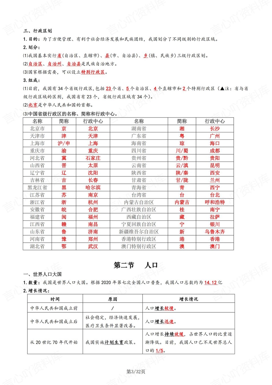 初中地理-八年级上章节知识梳理总结新人教初二上背诵/默写插图初中地理2