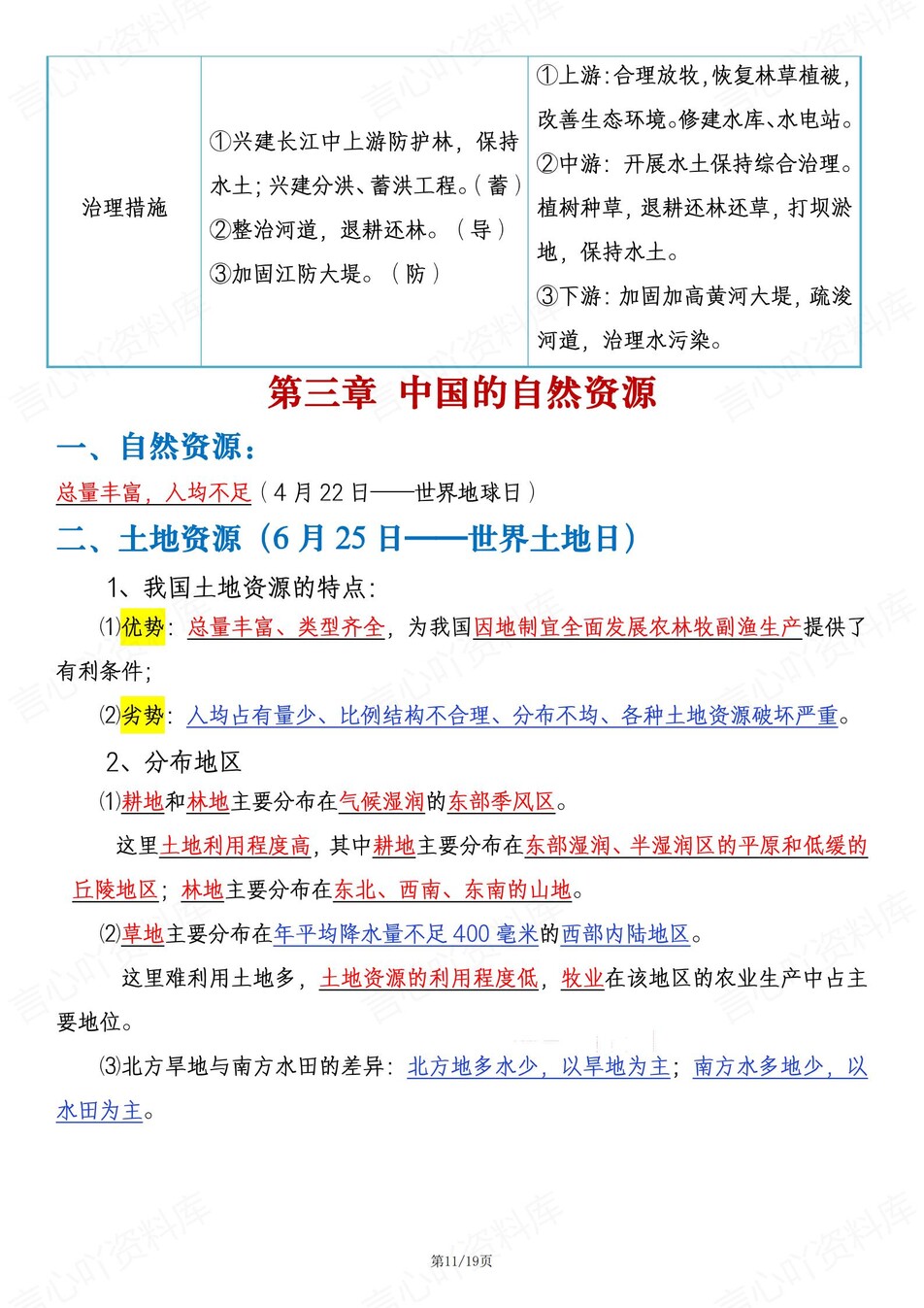 初中地理-八年级上章节知识点总结归纳插图初中地理4