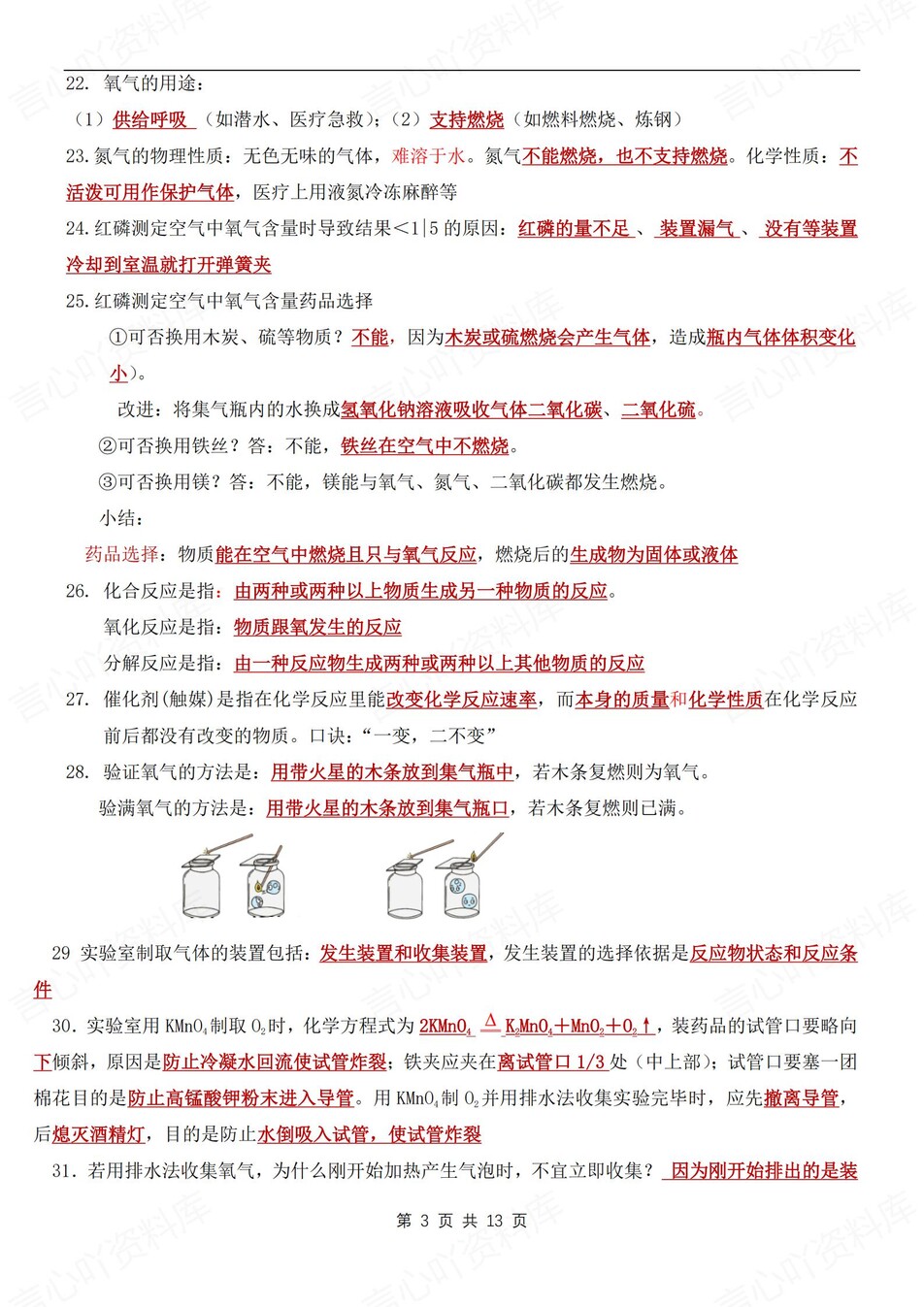 初中化学-九年级上120个考点知识总结新人教初三上专题插图初中化学2