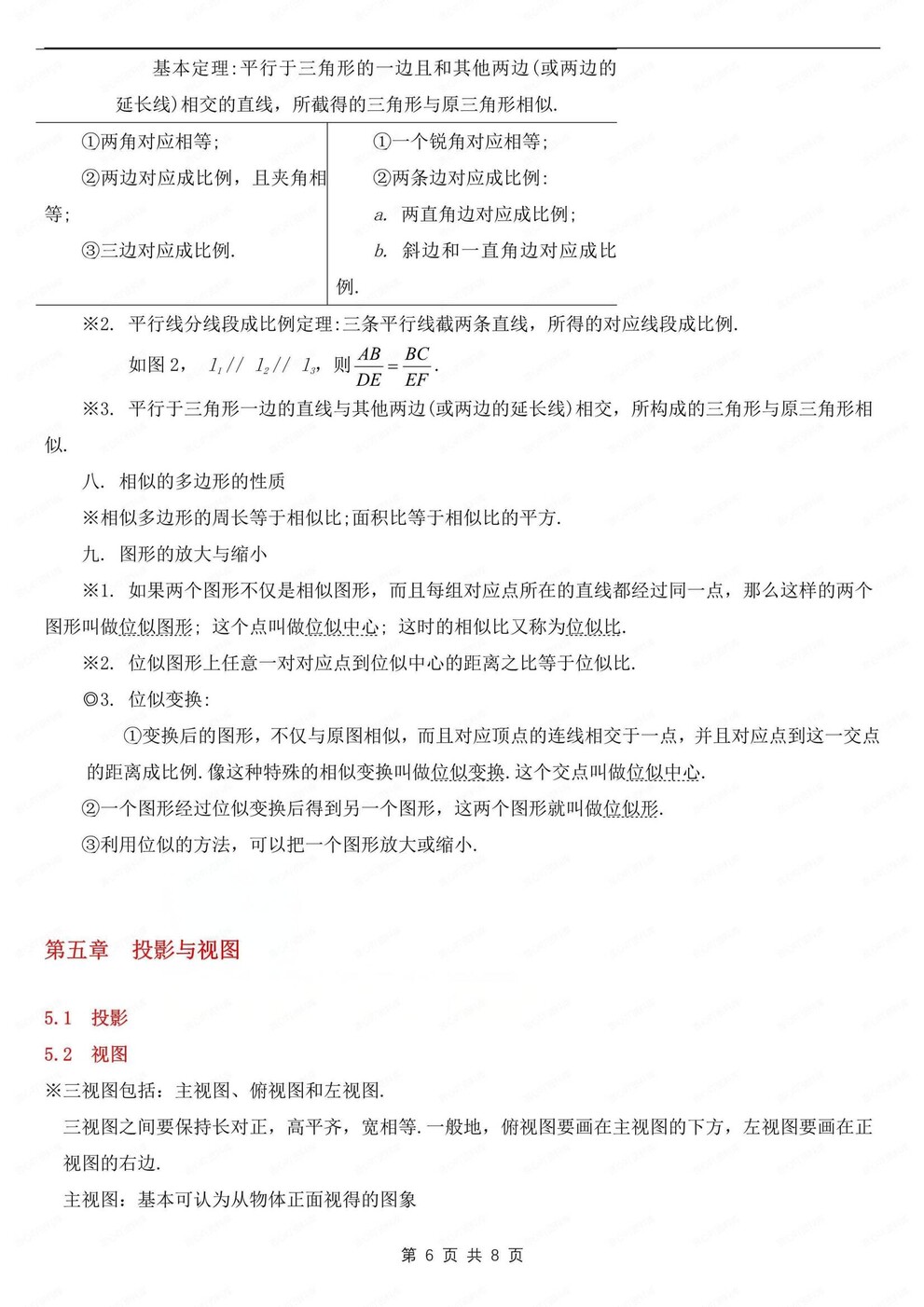 初中数学-九年级上章节知识清单归纳梳理北师大版初三上册（全）插图初中数学5