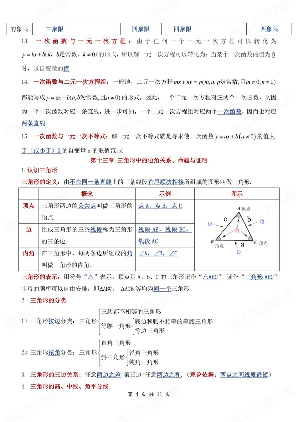 初中数学-八年级上章节知识点梳理新沪科版初二上插图初中数学3