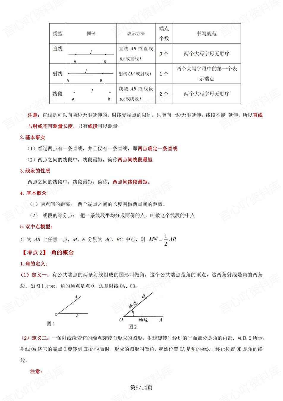 初中数学-七上期末期末知识考点清单归纳新北师大初一上插图初中数学5