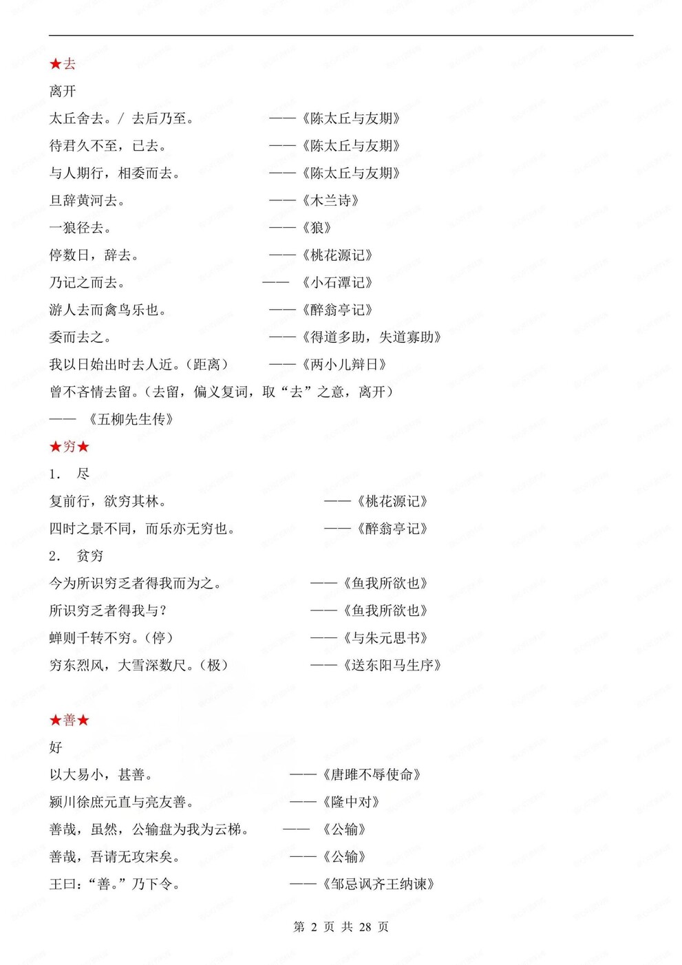 初中语文-九上文言文文言文常考一词多义初三上专项复习插图初中语文1