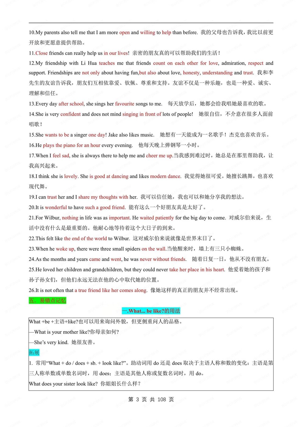 初中英语-七年级上重点知识总结梳理新沪教牛津初一上背诵版插图初中英语2