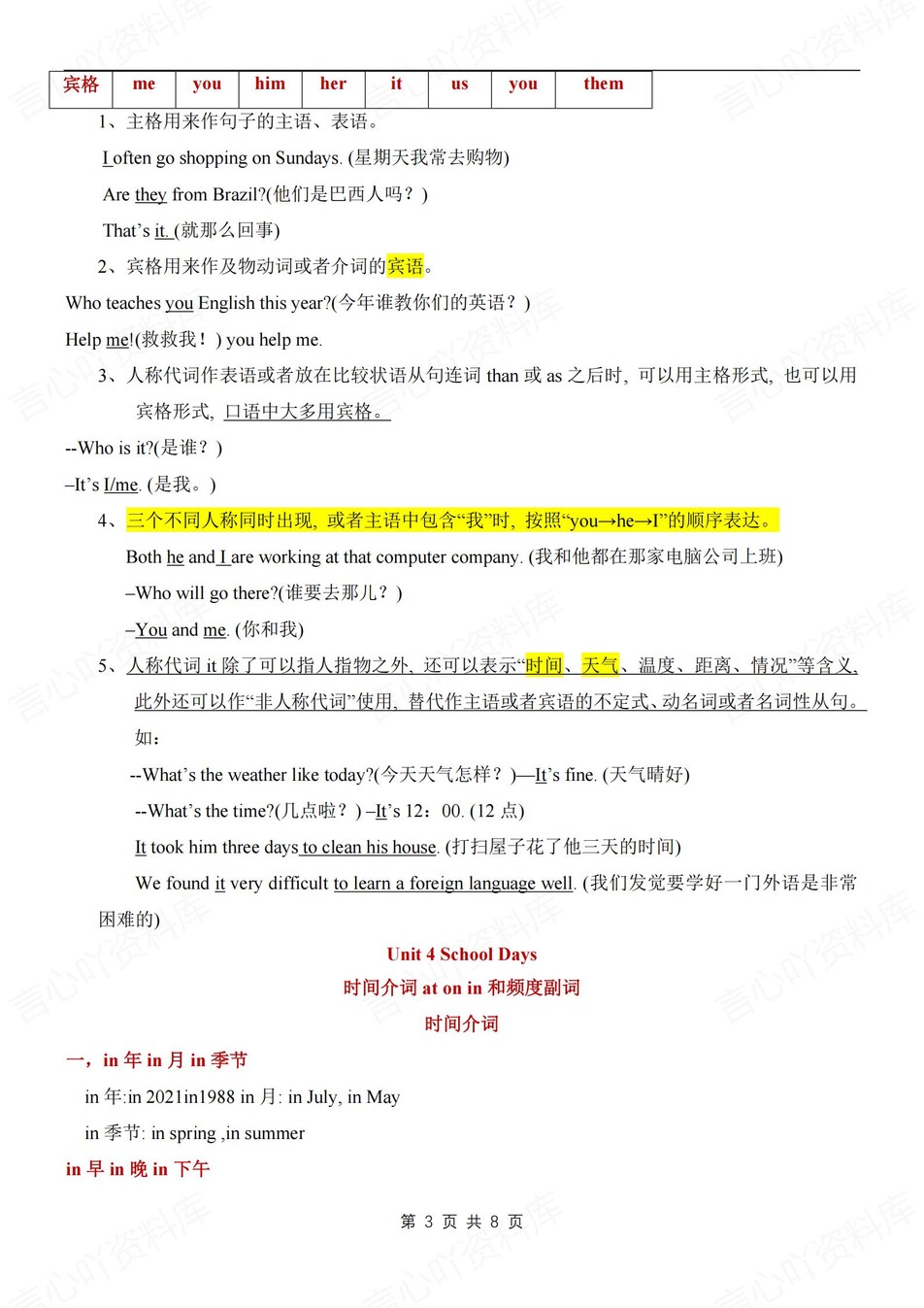 初中英语-七年级上重点语法专项总结新译林初一上（全）插图初中英语2