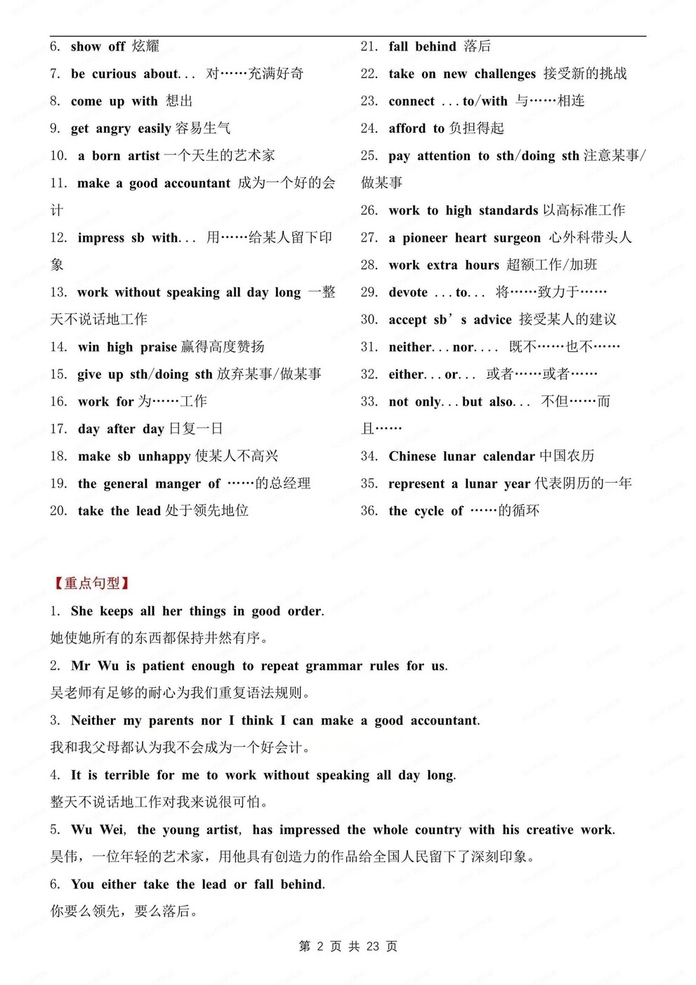 初中英语-九年级上单元知识点归纳汇总译林版初三上插图初中英语1