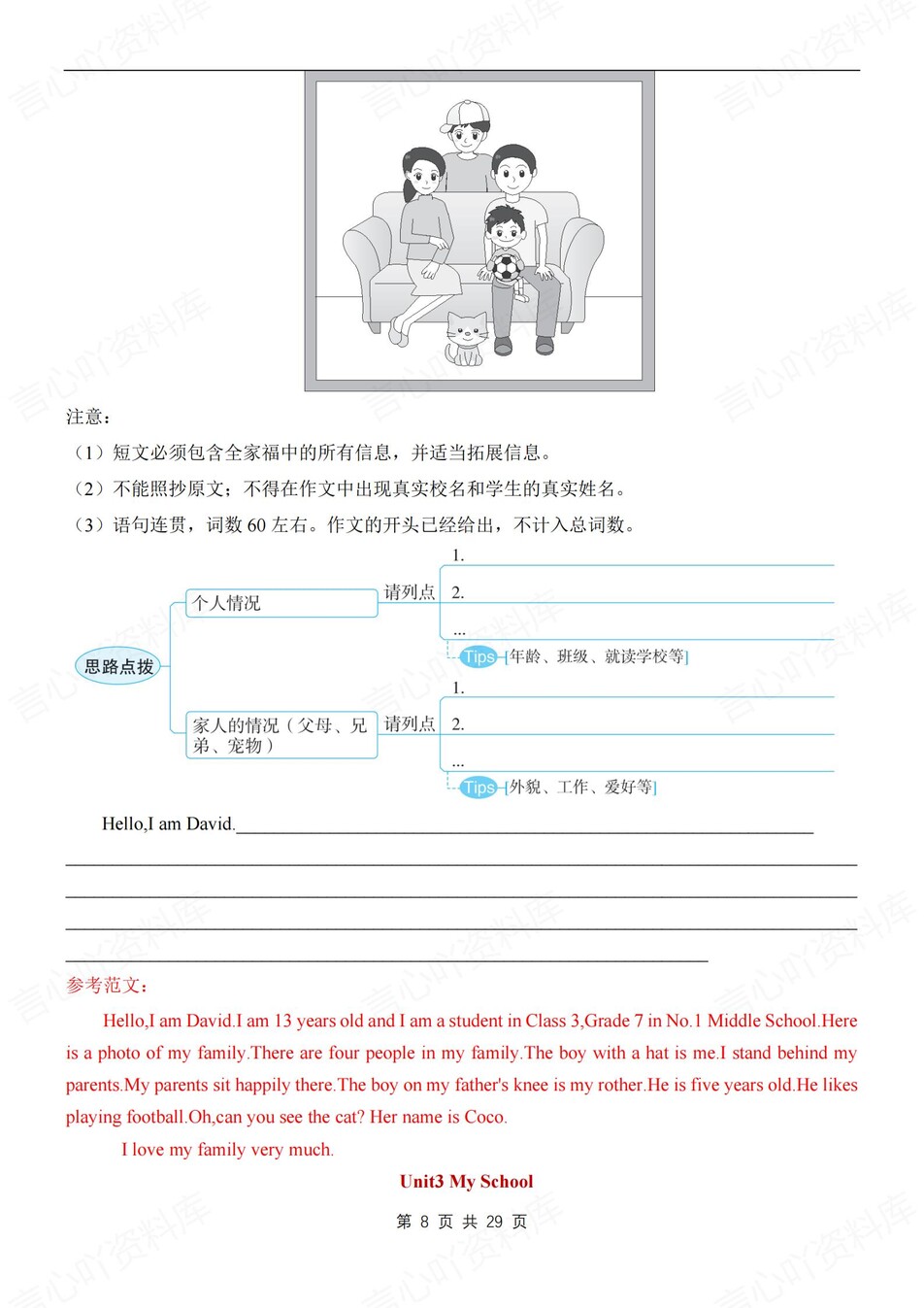 初中英语-七年级上单元话题写作知识归纳新人教初一上插图初中英语4