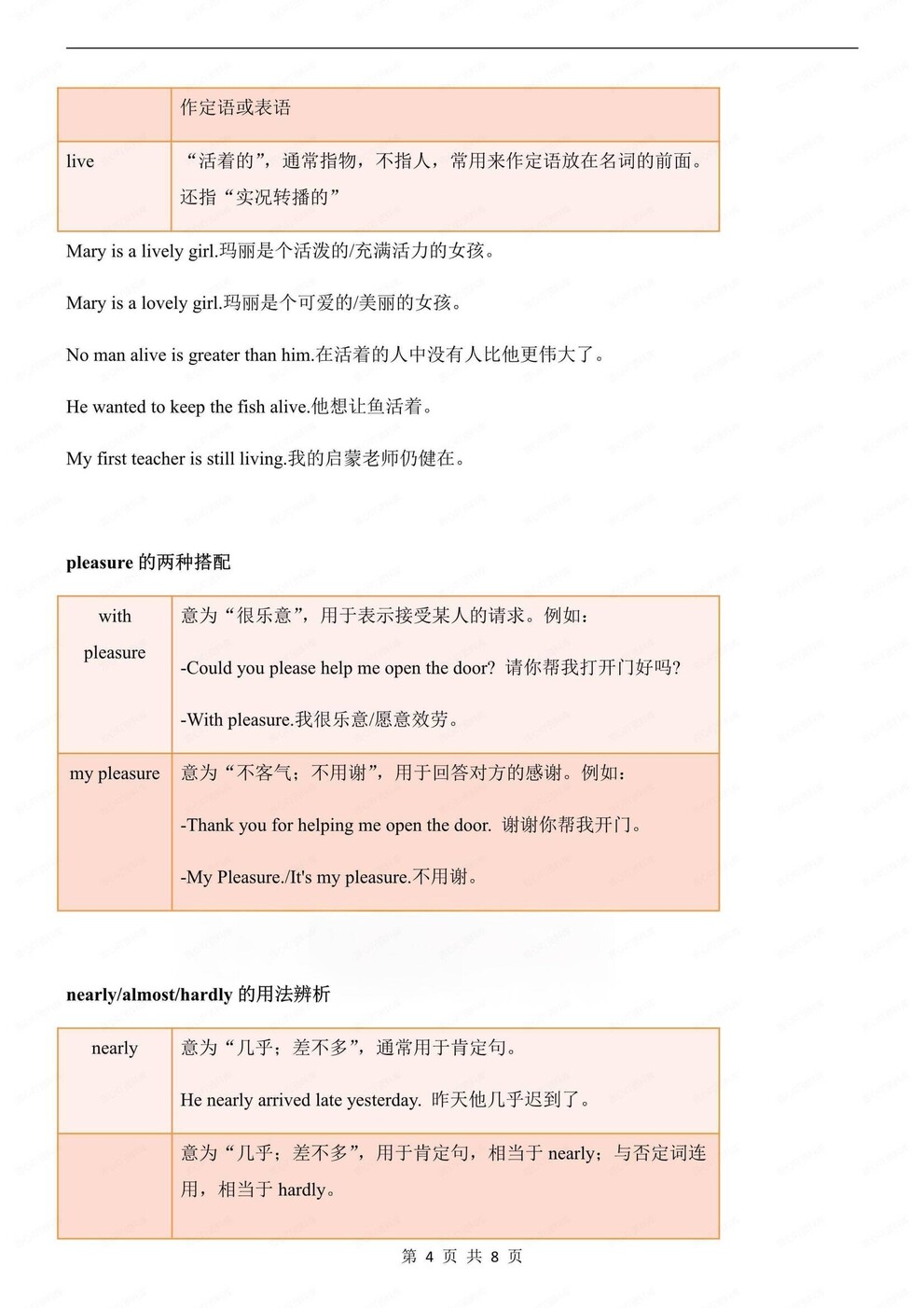 初中英语-九年级全册单元重点词汇辨析汇总人教版初三全册（全）插图初中英语3