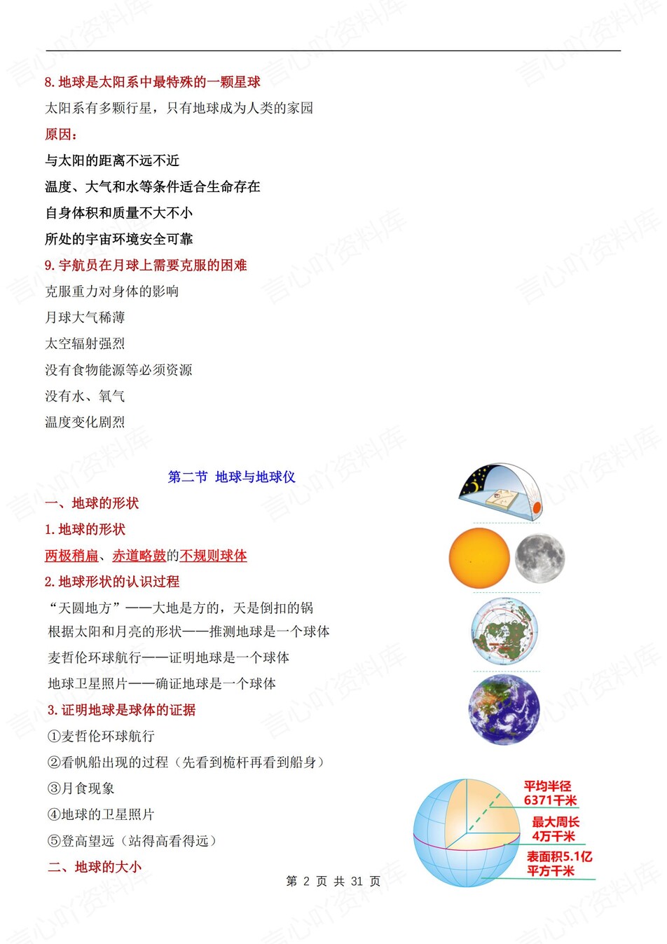 初中地理-七年级上章节知识点梳理归纳新人教初一上插图初中地理1