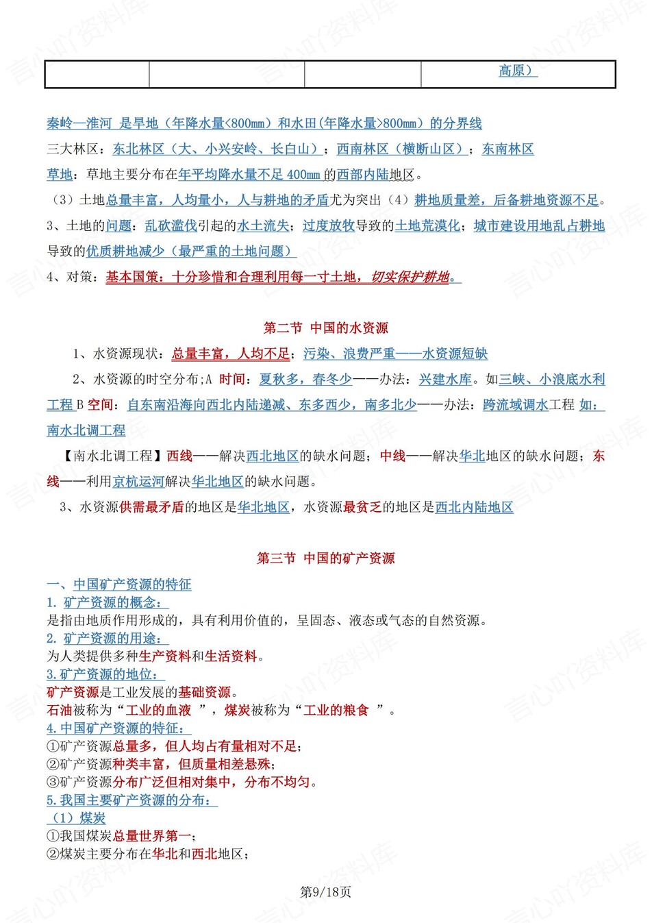 初中地理-八年级上章节知识点梳理归纳新星球初二上插图初中地理5