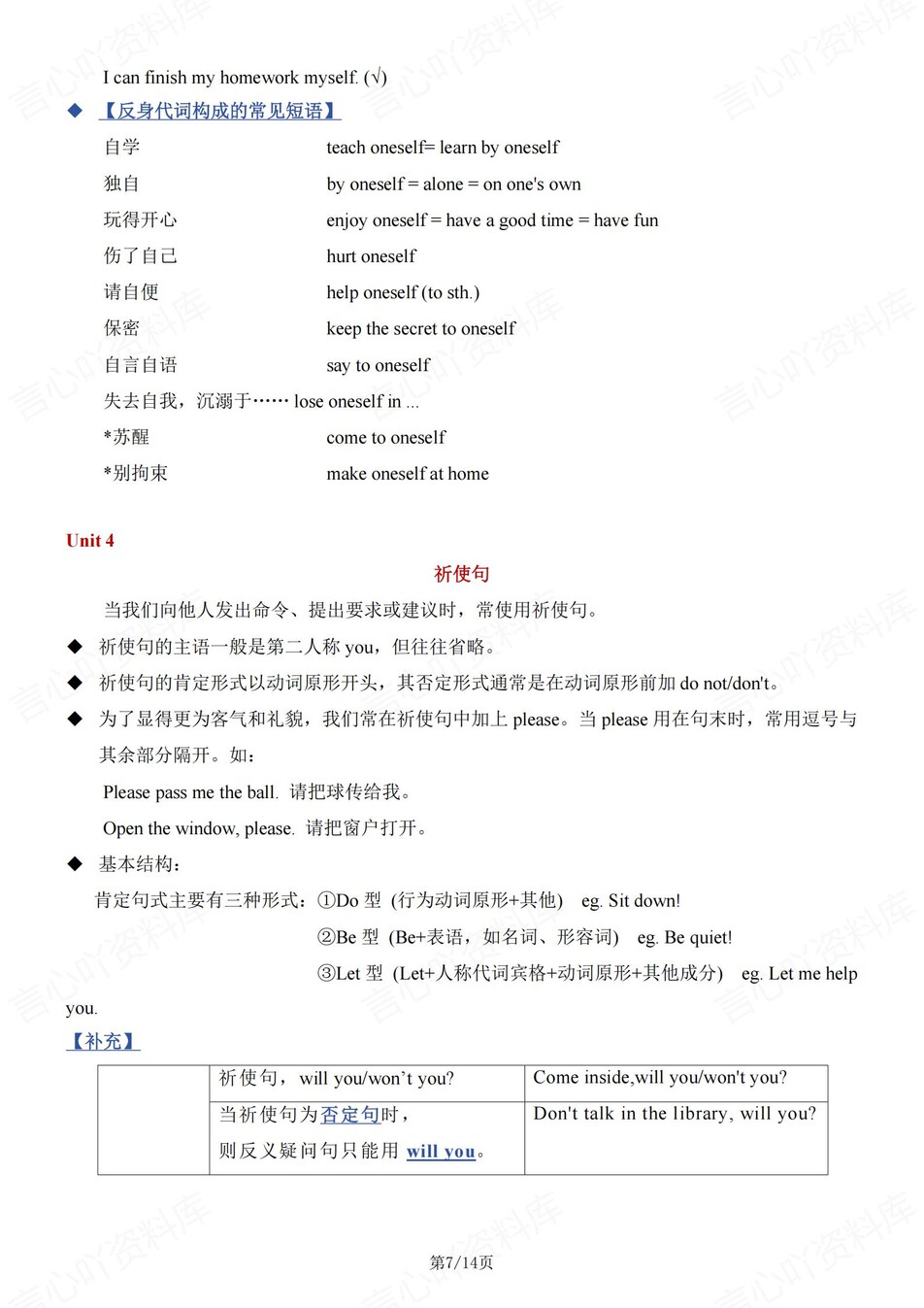 初中英语-八年级上单元常考语法知识详解新译林版初二上专项插图初中英语4