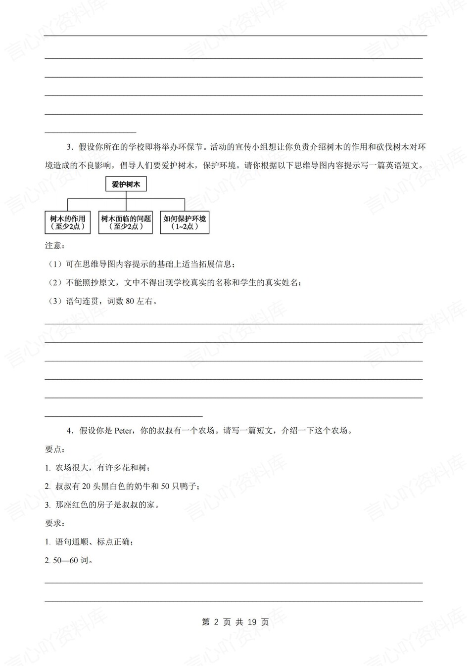 初中英语-七年级上30篇作文练习范文新外研版初一上专项含解析插图初中英语1