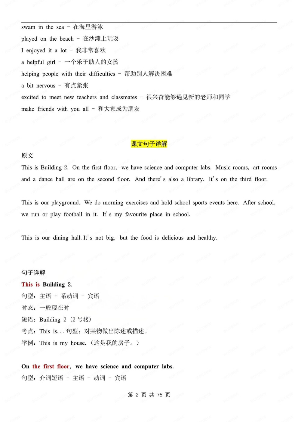 初中英语-七年级上单元重点知识梳理总结新外研初一上插图初中英语1