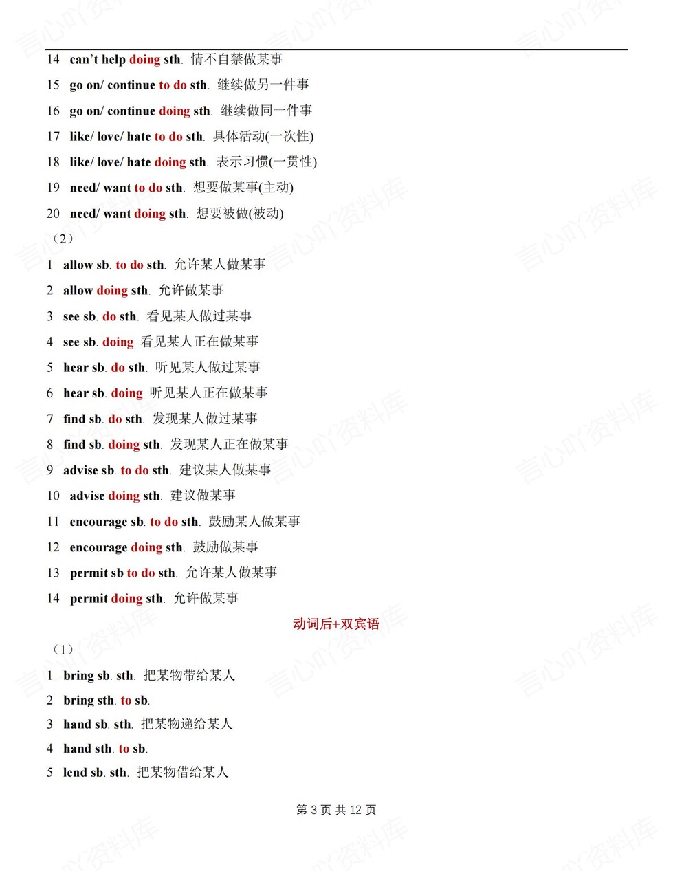 初中英语-短语专项6类常考短语汇总中考英语专项归纳插图初中英语2