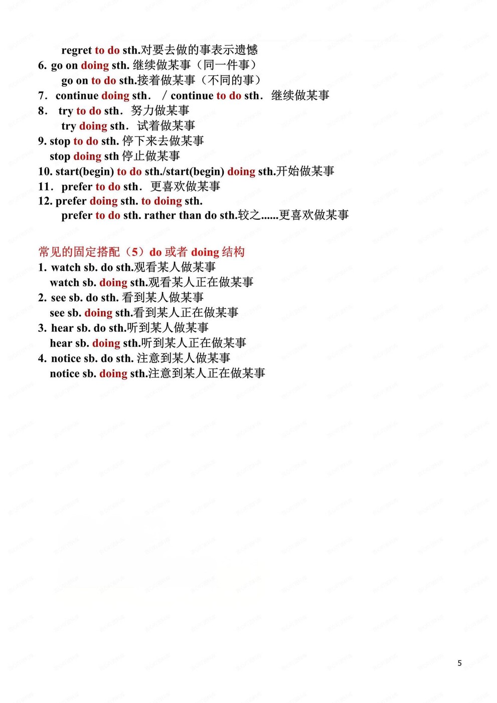 初中英语-固定搭配常考高频固定搭配梳理中考英语专项归纳（全）插图初中英语4