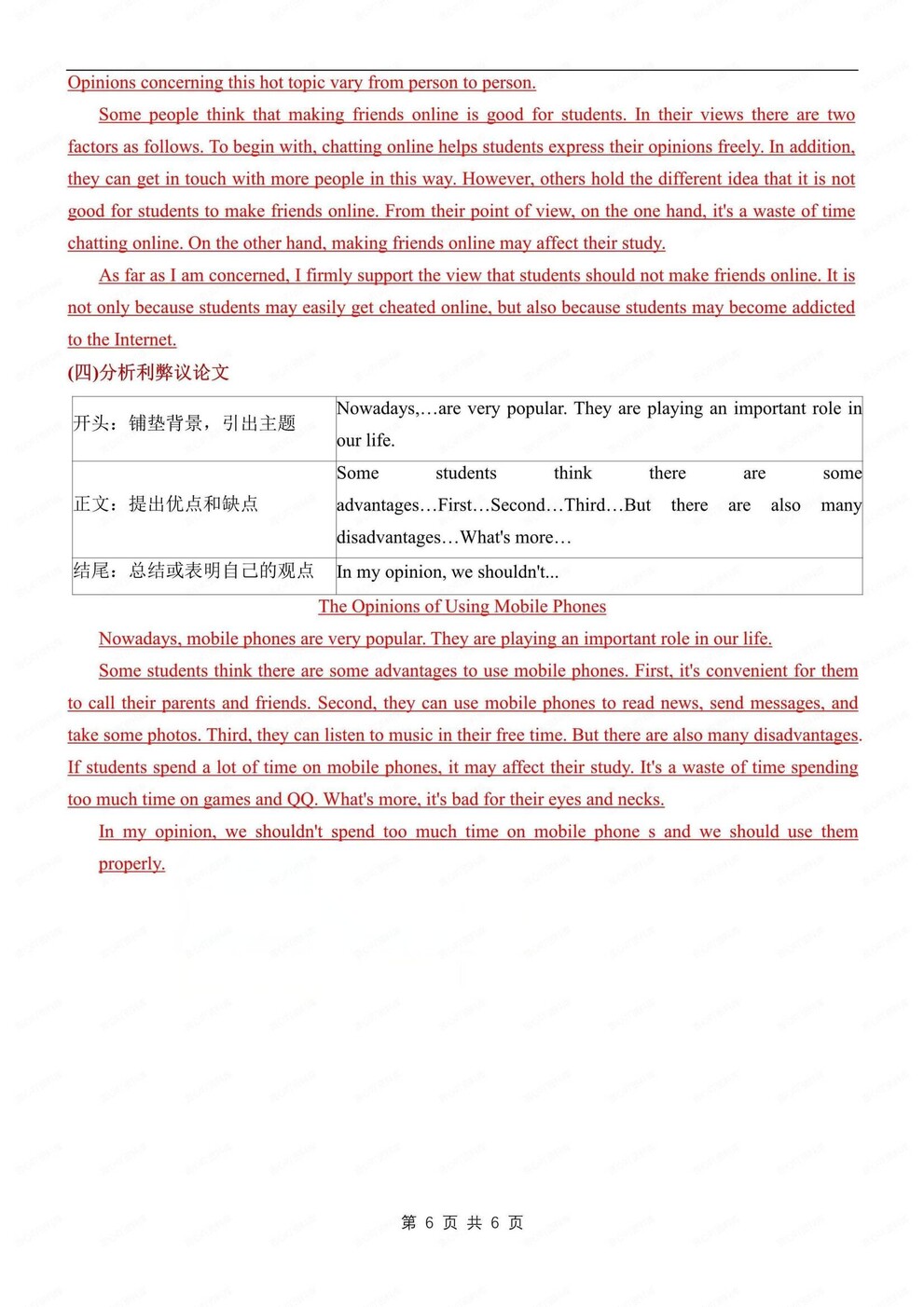 初中英语-写作技巧4种重点万能模板中考英语作文专项（全）插图初中英语5