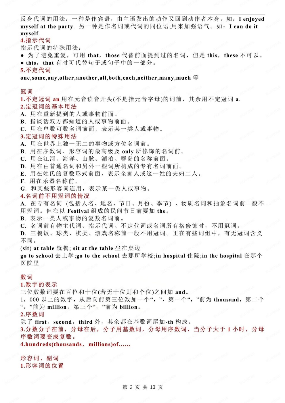 初中英语-语法知识词性/时态/从句/句型语法专项复习插图初中英语1