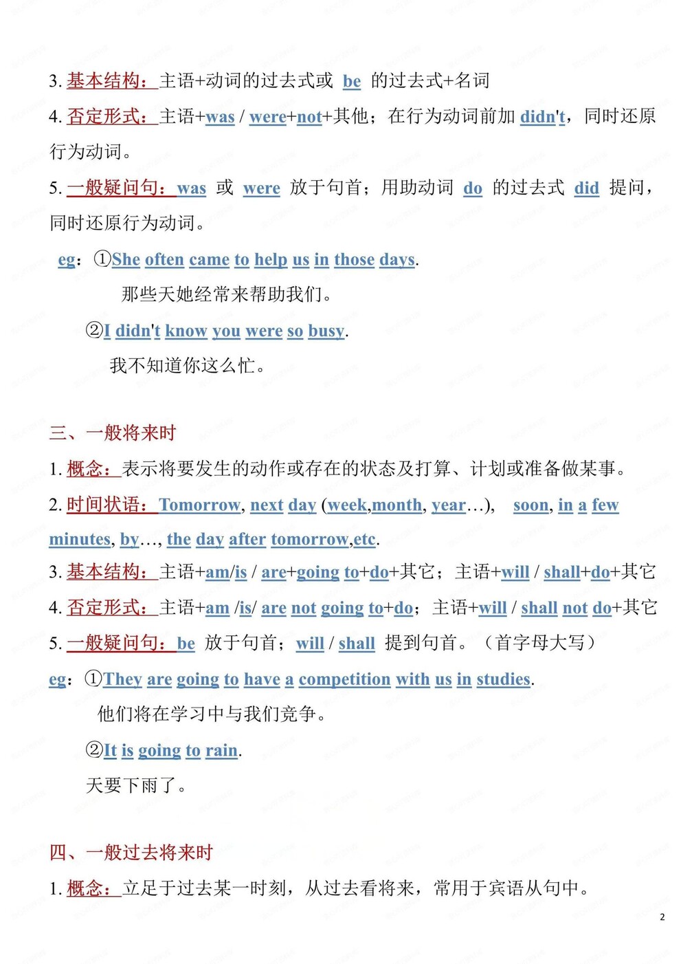 初中英语-时态结构8大时态结构归纳总结语法专项复习（全）插图初中英语1